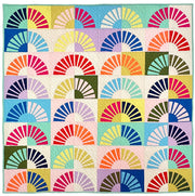 colorful sun ray quilt blocks