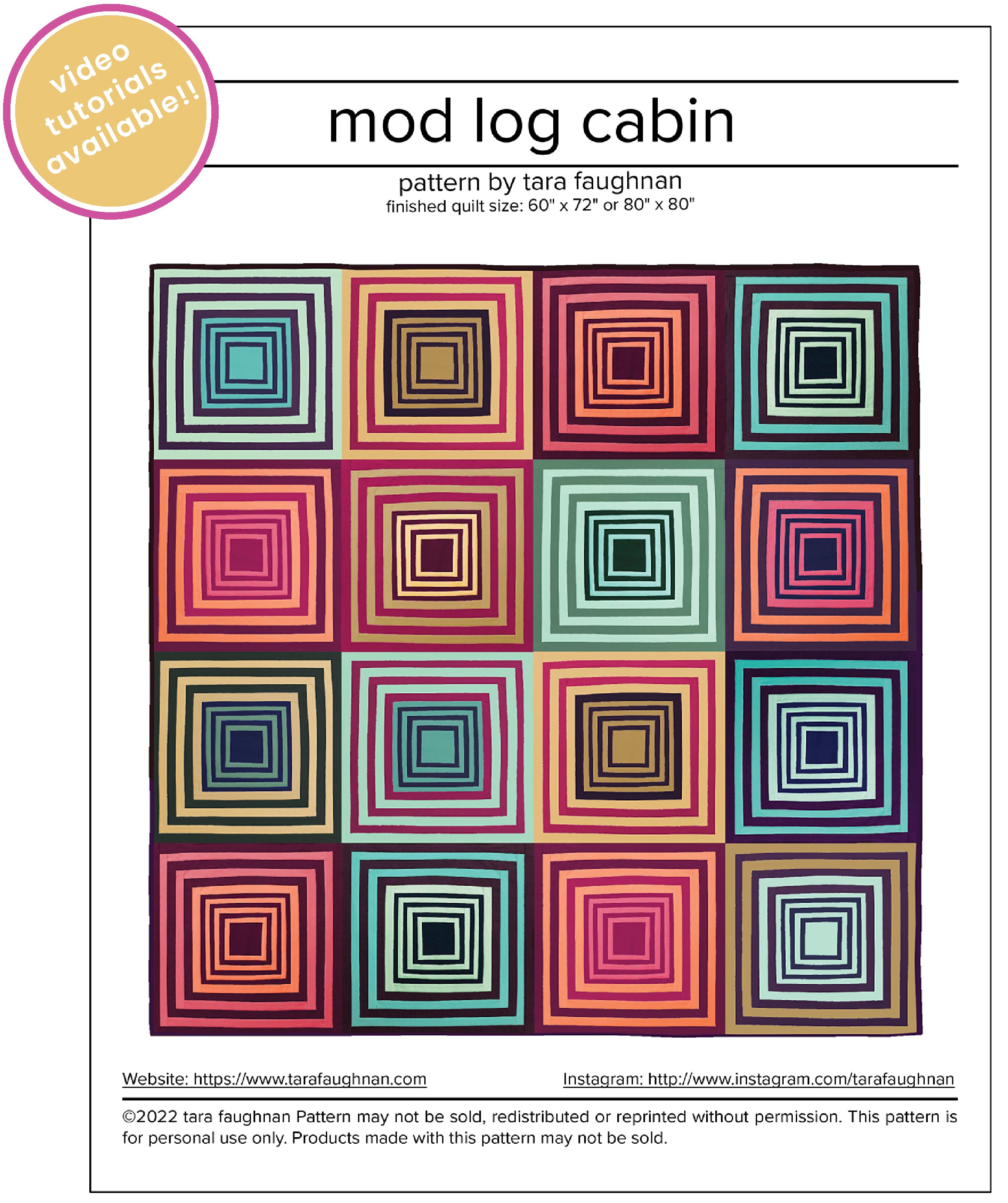 Mod Log Cabin Quilt