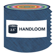 Roll of fabric with 'HANDLOOM' label on a white background