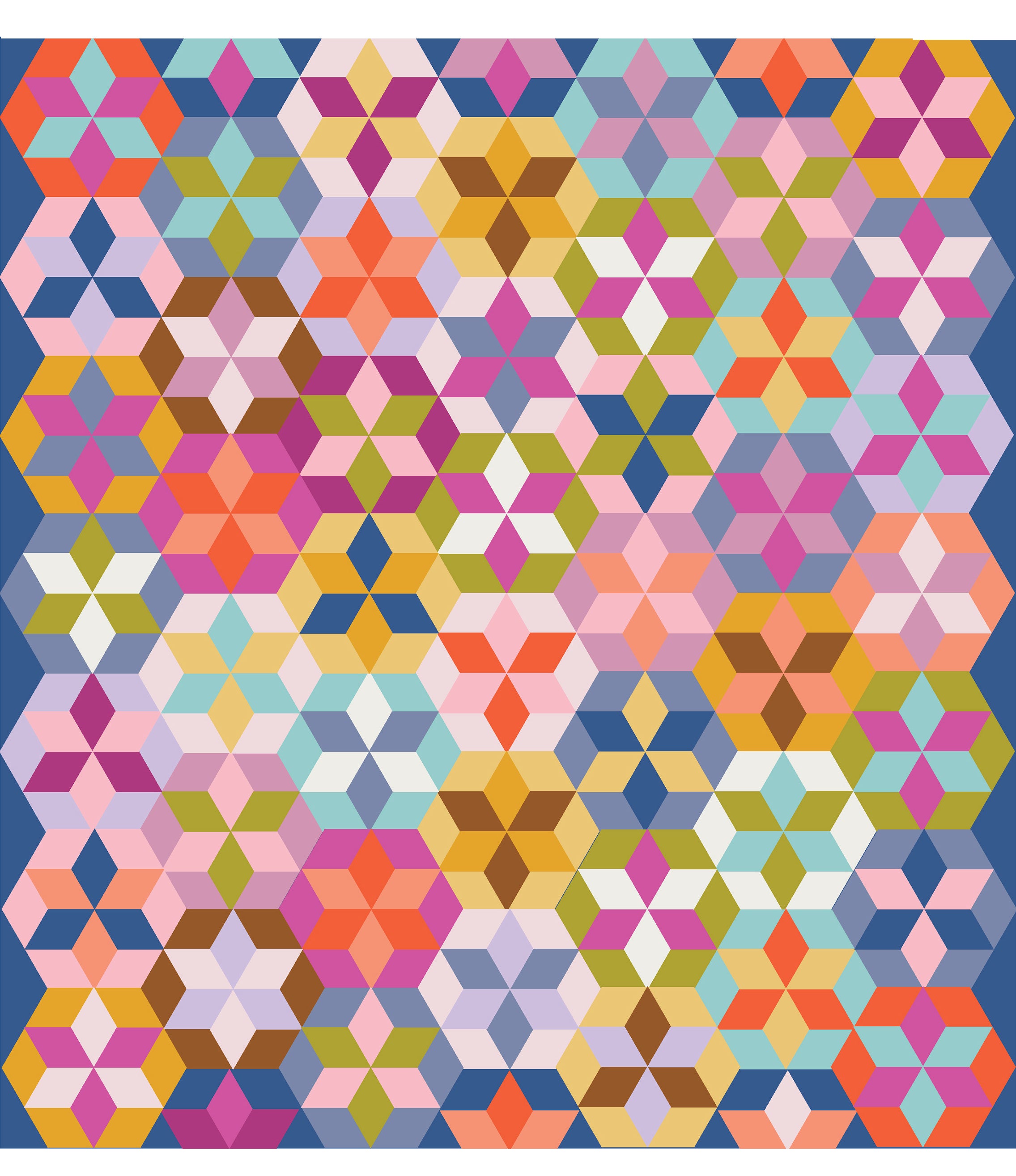 Star quilt in bright colors
