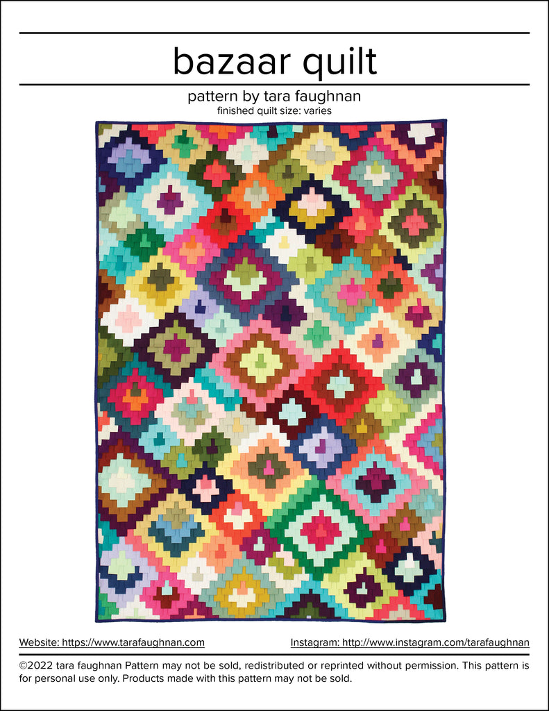 pattern cover for Bazaar quilt